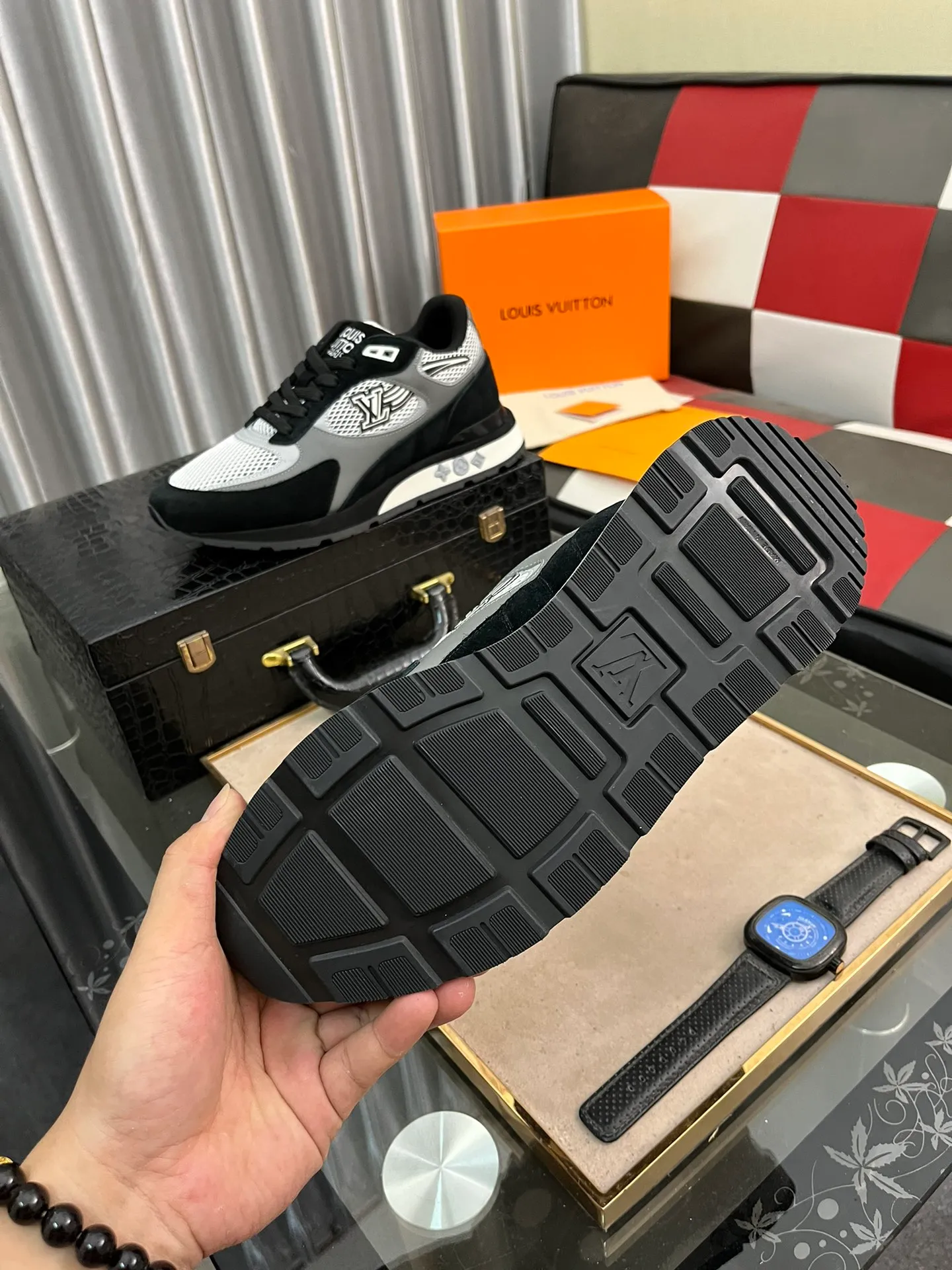 Men's Men's Shoes 💰660⌚️⌚️【LOUIS VUITTON) New 🍀LV Louis Vuitton*——LV classic dad shoes trendy shoes! Made of imported original soft calf leather, imported fly woven lining. Original wear-resistant rubber outsole! High quality products! Code number: 38-44